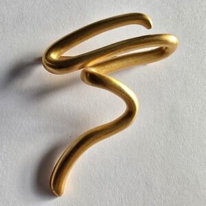 Vintage squiggle brooch gold tone pin